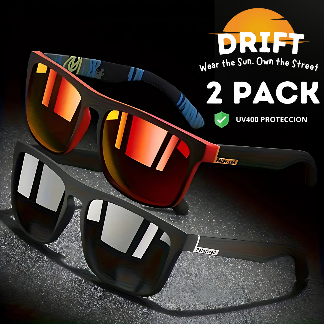 DRIFT STORM - Wear the sun. Own the Street. 2 Pack - Polarized 