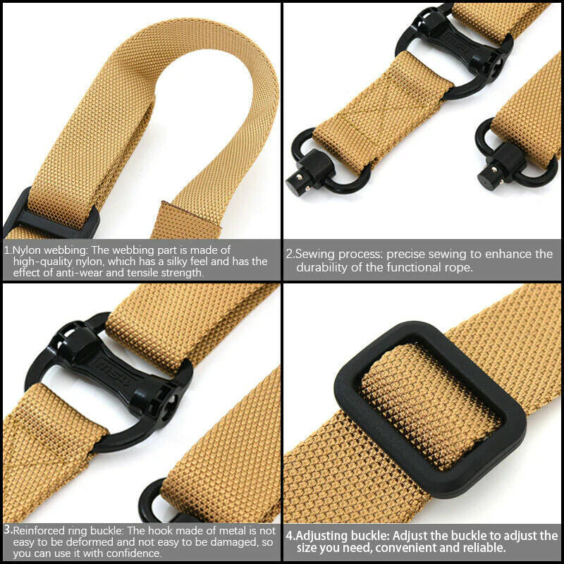 Retro Tactical Adjust Quick Detach QD 1 2 Point Multi Mission 1.2" Rifle Sling