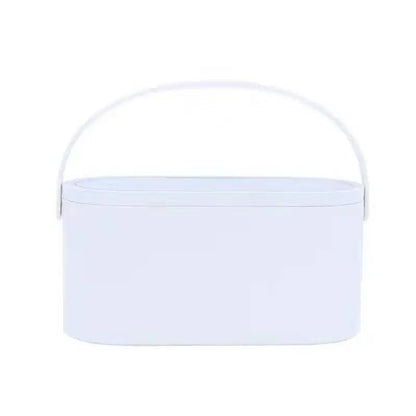 Makeup Organizer Box with LED Light Mirror Portable Travel Makeup Cosmetics Organizer Touch Light Storage Makeup Case